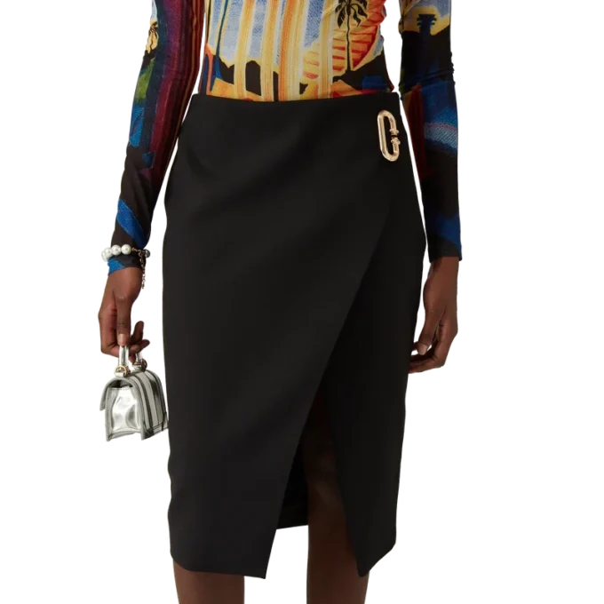 Falda cruzada entallada