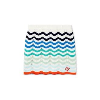 Falda de ganchillo con estampado degradado