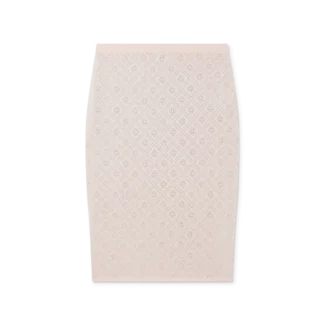 Falda de punto con monograma de cristal Falda de punto con monograma de cristal