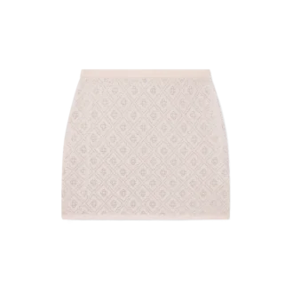 Falda de punto con monograma de cristal