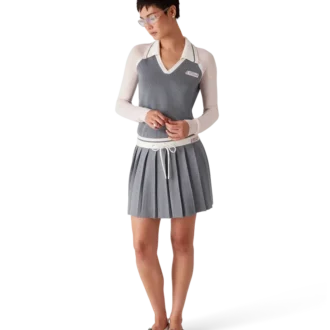 Falda de tenis de punto de merino Falda de tenis de punto de merino