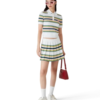 Falda plisada a rayas