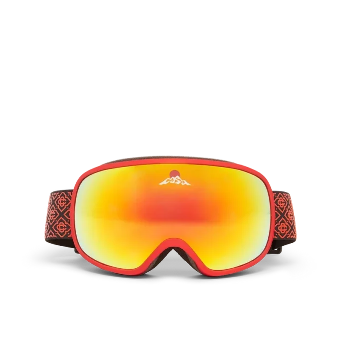 Gafas de esquí con degradado rojo y naranja Gafas de esquí con degradado rojo y naranja