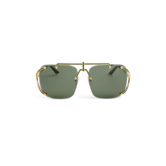 Gafas de sol Pilot doradas y verdes