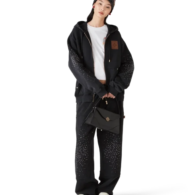 Gorro adornado con cristales góticos Gorro adornado con cristales góticos