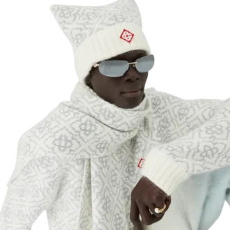 Gorro de esquí de mohair con monograma