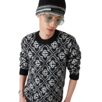 Gorro de mohair a rayas