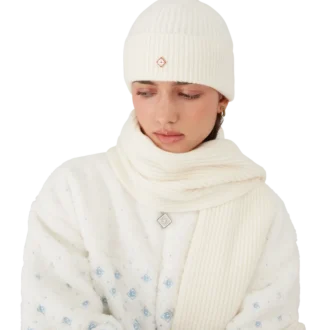 Gorro de punto elástico de lana