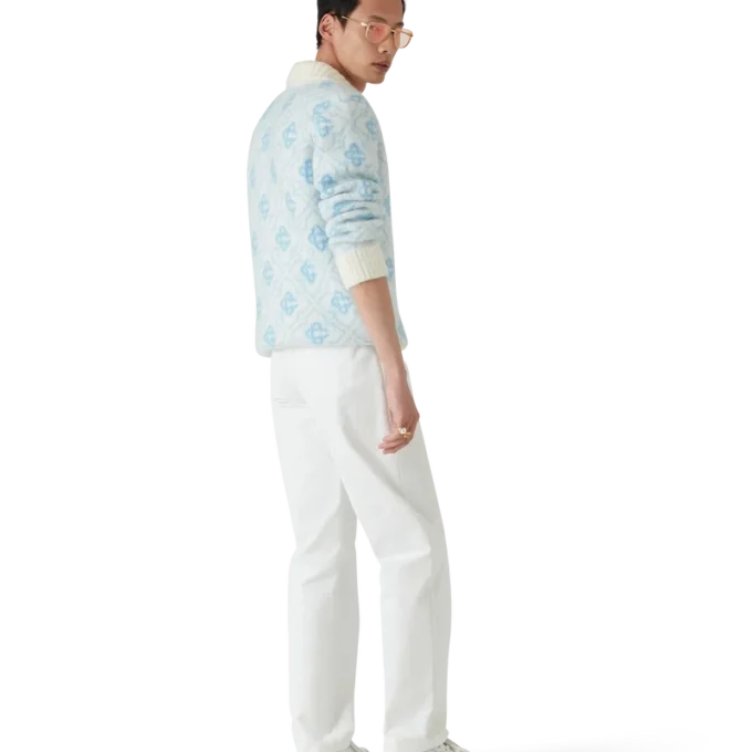 Jersey con cremallera de mohair con monograma