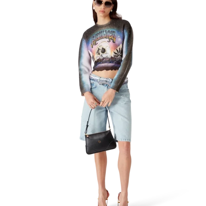 Jersey corto de mezcla de cachemira de La Pramonition