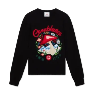 Jersey de algodón con bordado de setas