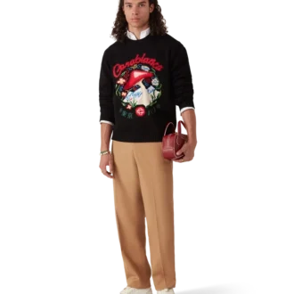 Jersey de algodón con bordado de setas