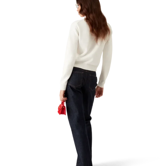 Jersey de algodón con bordado de setas Jersey de algodón con bordado de setas