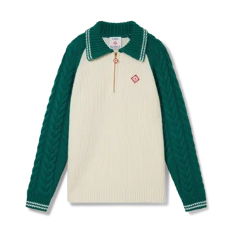 Jersey de cachemira con punto trenzado