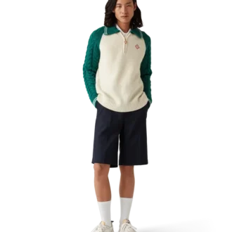 Jersey de cachemira con punto trenzado