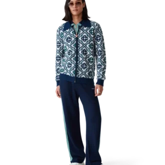 Jersey de punto con cremallera y monograma