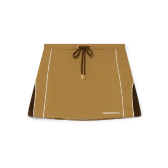 Minifalda con paneles de chenilla