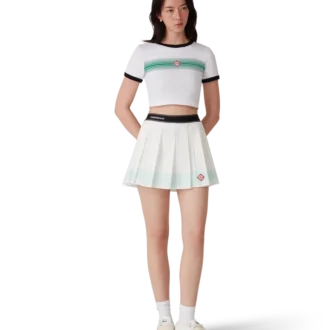 Minifalda plisada a rayas