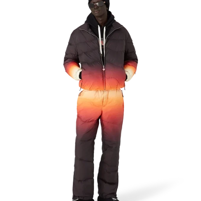 Pantalones acolchados de nailon degradado Pantalones acolchados de nailon degradado