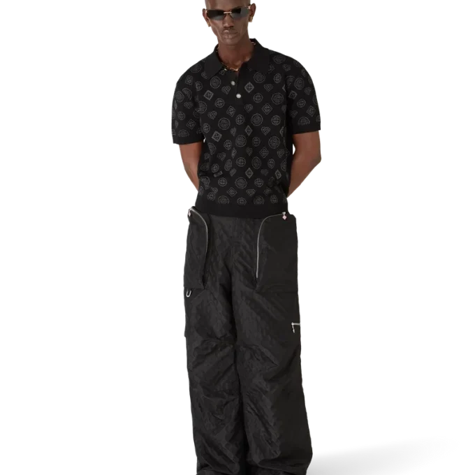 Pantalones cargo de jacquard de nailon