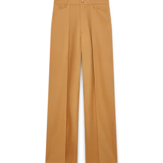 Pantalones chinos de lana con pliegues