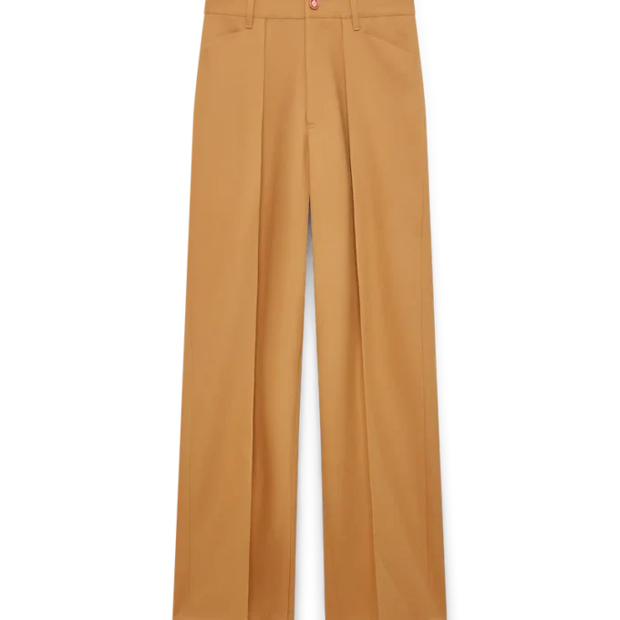 Pantalones chinos de lana con pliegues Pantalones chinos de lana con pliegues