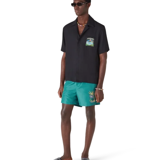 Pantalones cortos con bordado Casa