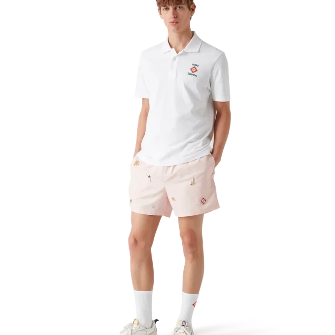 Pantalones cortos con motivo bordado Pantalones cortos con motivo bordado