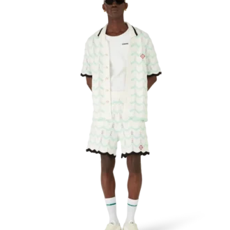 Pantalones cortos de algodón de ganchillo con efecto degradado