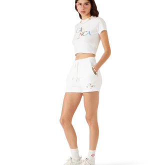 Pantalones cortos de chándal con logotipo apilado