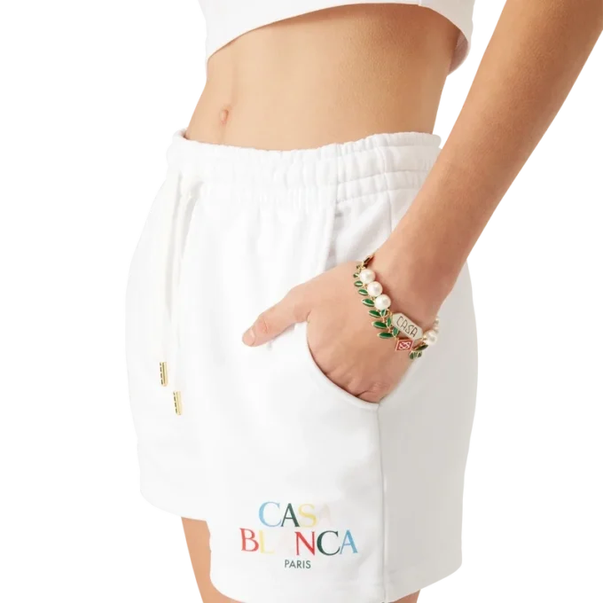 Pantalones cortos de chándal con logotipo apilado
