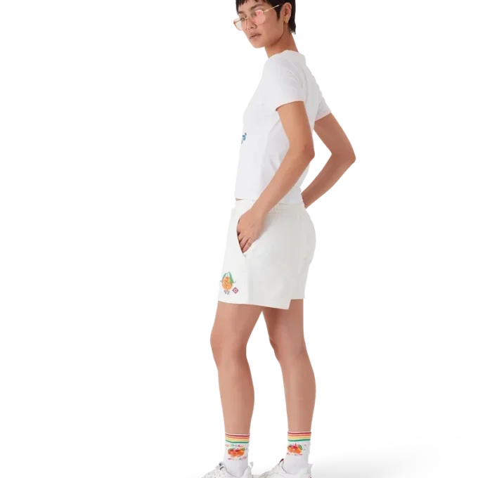 Pantalones cortos de chándal con mascota naranja