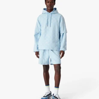 Pantalones cortos de chándal con monograma aplicado