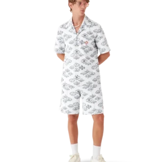 Pantalones cortos de chándal con motivo jacquard