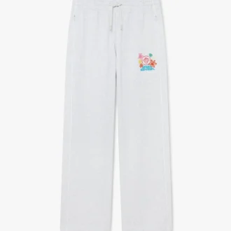 Pantalones cortos de chándal grises bordados