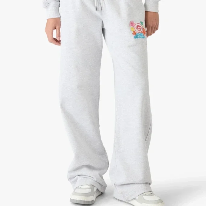 Pantalones cortos de chándal grises bordados Pantalones cortos de chándal grises bordados