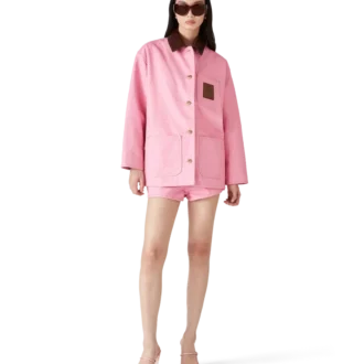 Pantalones cortos de cuero repujado