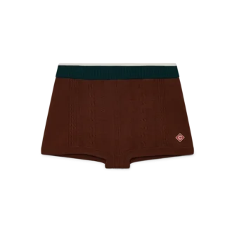 Pantalones cortos de punto trenzado