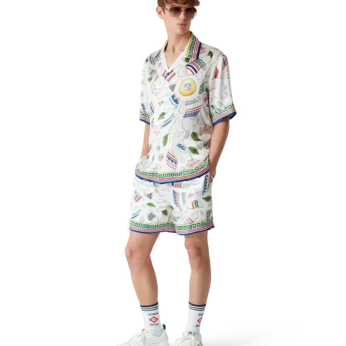 Camisa de seda de pantalón corto Le Vase Brise