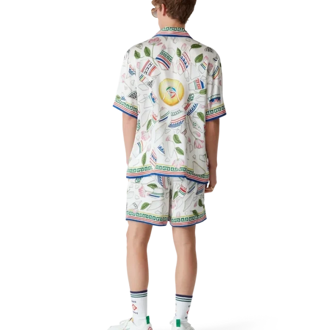 Camisa de seda de pantalón corto Le Vase Brise