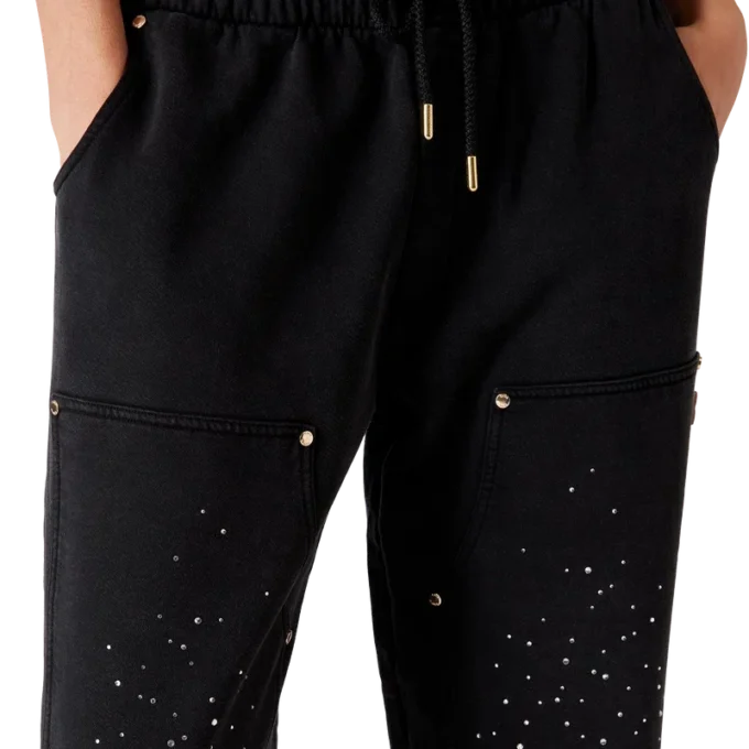 Pantalones de chándal con adornos de cristales de La Pramonition