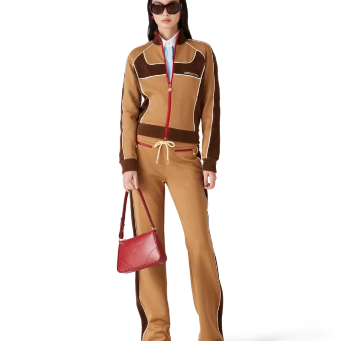 Pantalones de chándal con paneles de chenilla