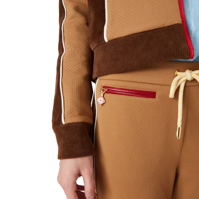 Pantalones de chándal con paneles de chenilla