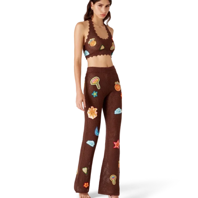 Pantalones de ganchillo con motivos