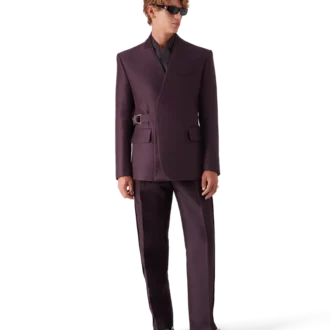 Pantalones de lana y seda con raya lateral a medida de Blend