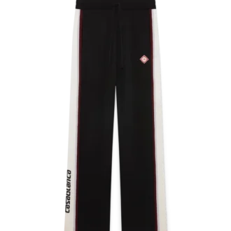 Pantalones de punto de merino a rayas