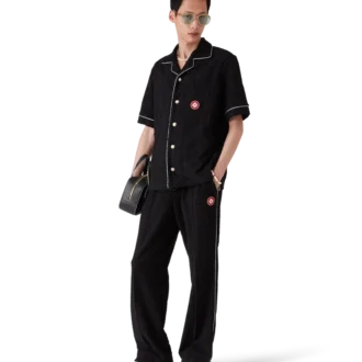 Pantalones de rizo con jacquard Monogram