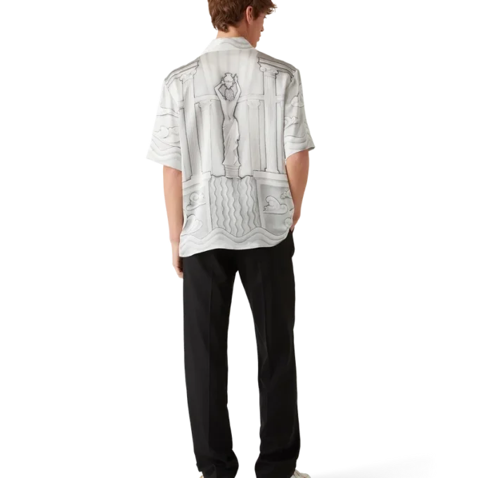 Camisa de seda de manga corta Sacred Stone