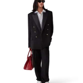 Pantalones de sastrería de lana con cinco pliegues