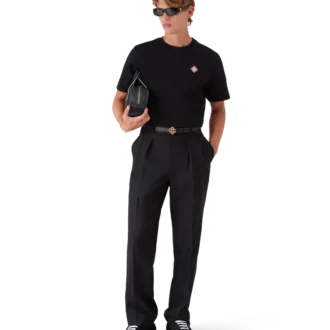 Pantalones de sastrería de lana con pliegues